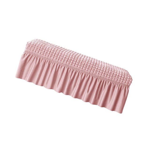 facefd Long Bench Cover Bench Seat Furniture Protector for stretch slipcover Bed Bench Living Room Hotel Decor Pink