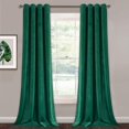 thumbnail image 1 of Cortinas StanGh de terciopelo verde esmeralda, 260 x 260 cm, 2 paneles, 1 of 7
