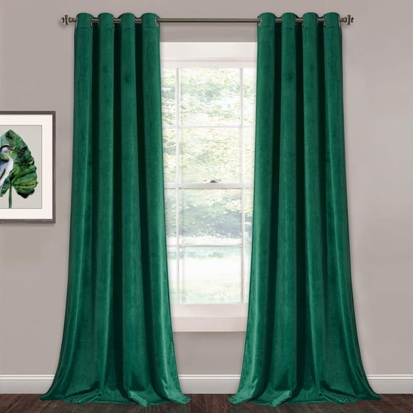 Cortinas StanGh de terciopelo verde esmeralda, 260 x 260 cm, 2 paneles