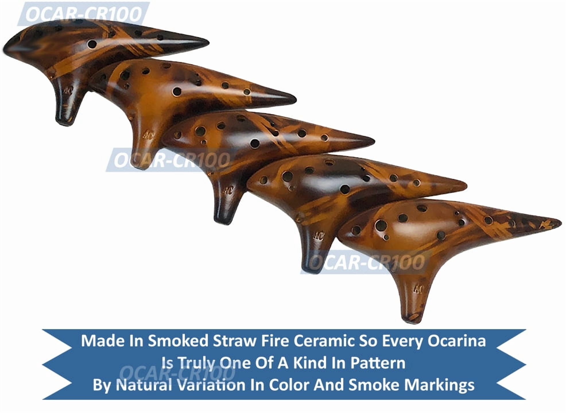 Premium Fine-Crafted Ceramic 12-Hole Alto C Ocarina Flute