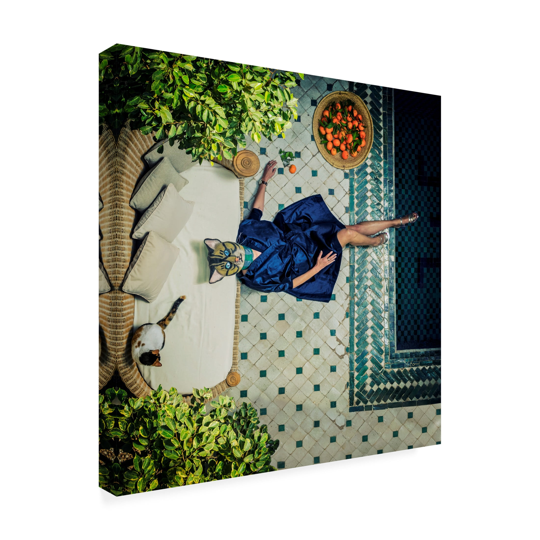 Canvas Wall Art - Ambra  'Have A Break' Wall Art for Living Room, Bedroom, or Office D?cor by Trademark Fine Art - 18 x 18 Inches