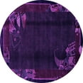 thumbnail image 1 of Ahgly Company Indoor Round Abstract Pink Modern Area Rugs, 7' Round, 1 of 4
