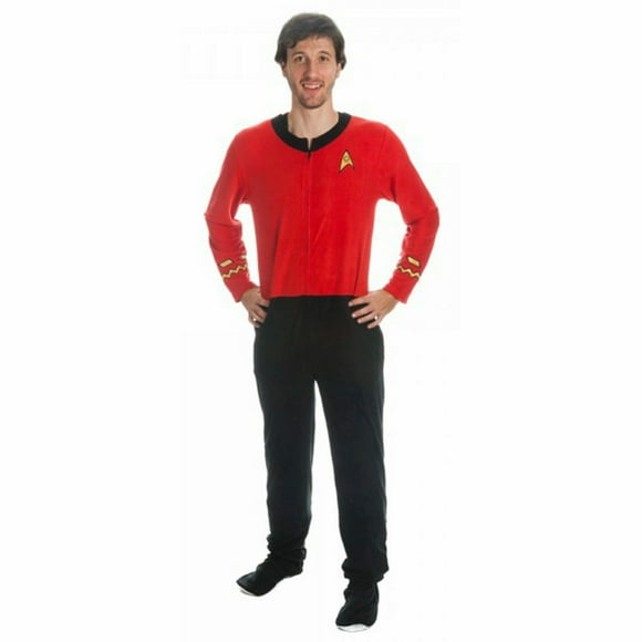 Star Trek Mens Red Union Suit Onesie | L