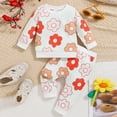 thumbnail image 2 of Durtebeua Infant Baby Girl Clothes Set Sweatshirts Tops Pants Toddler Girl Outfits Gifts 3 6 9 12 18 24 Months Z18-White,18-24 Months, 2 of 7