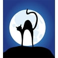 thumbnail image 3 of Ambesonne Silhouette Duvet Cover Sets, Black Cat Full Moon Sky, 2-Queen, Grey Cobalt Blue, 3 of 7