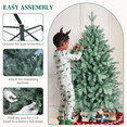 thumbnail image 5 of Makeatree 4FT Unlit Blue Spruce Hinged Artificial Christmas Tree with 592 PE&PVC Mixed Branch Tips,Metal Stand, 5 of 9
