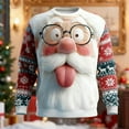 thumbnail image 4 of gcong Santa Christmas Sweaters for Men 2025 Funny Christmas Sweatshirts Crewneck 3D Printed Xmas Holiday Pullover Shirts for Couple, 4 of 4