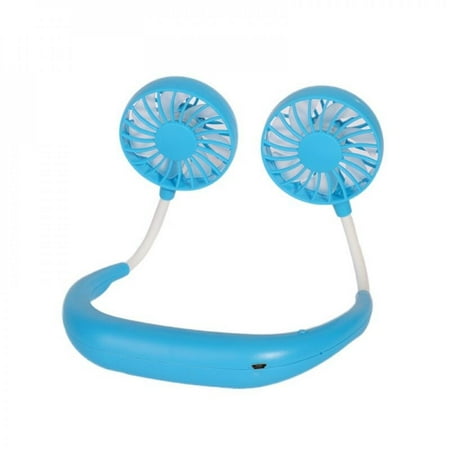 

[Brand Clearance!]Neck Hanging Fan - Hand Free Portable Neck Sports Fans USB Rechargeable Personal Wearable Fan Premium Headphone Design Mini Neckband Fan for Office Outdoor Travel