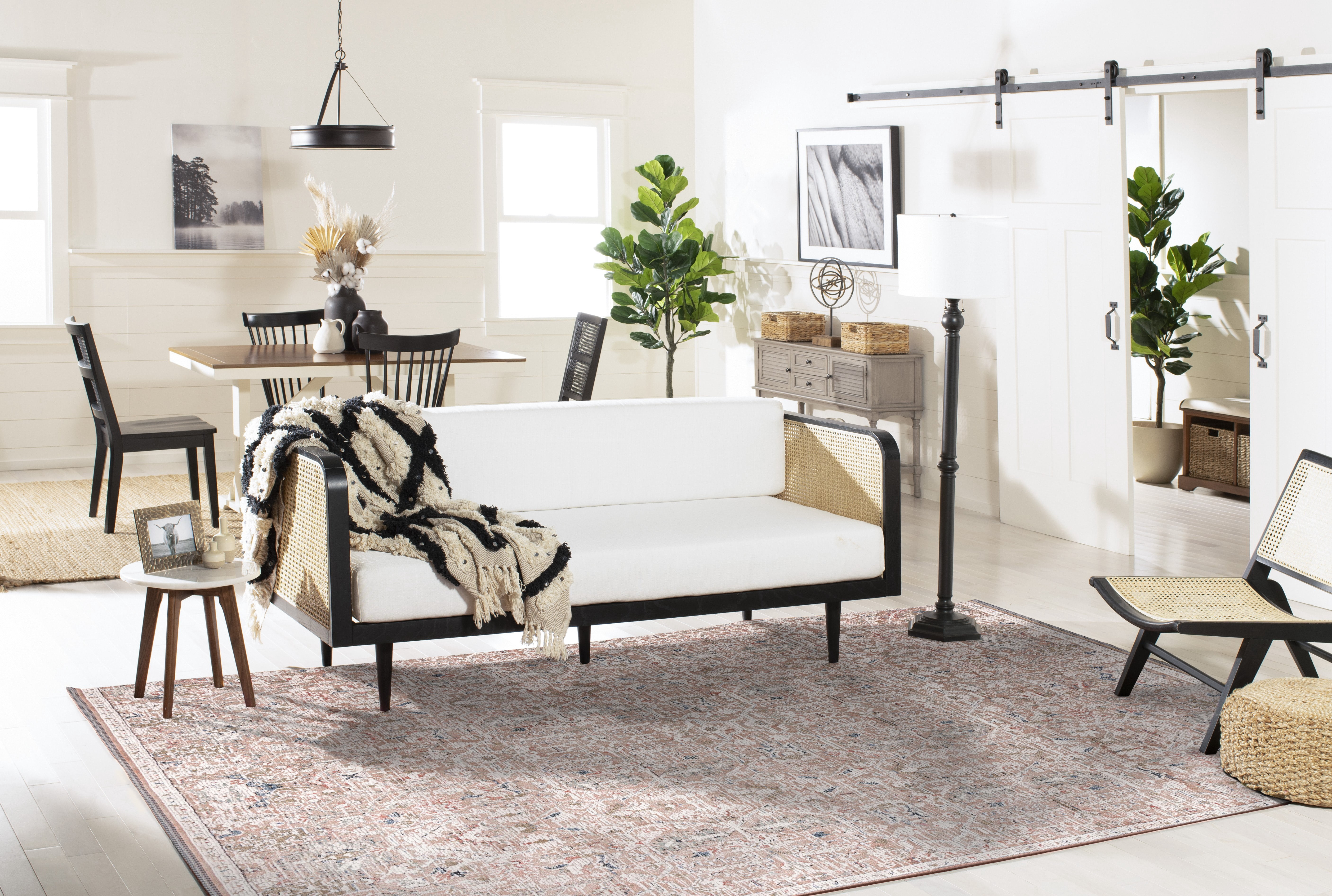 SAFAVIEH Vivaldi Jules Abstract Area Rug, Rust/Ivory, 5'3" x 7'6"