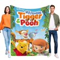 thumbnail image 1 of Winnie the Pooh y Tigger el Tigre anti-pilling, suave, ligera, esponjosa y acogedora de lujo para hogar y cocina – Perfecta para niños y adultos,100X130cm, 1 of 6