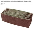 thumbnail image 2 of Uxcell 3" x 18" 36 Grit Lapped Joint Aluminum Oxide Sanding Belts 6 Pack, 2 of 3