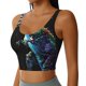 thumbnail image 2 of Balery colorful flames dinosaur Sujetadores deportivos con espalda cruzada para mujer, acolchados, sin costuras, de alto impacto, ideales para yoga, gimnasio, entrenamiento y fitness.-, 2 of 8