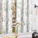 thumbnail image 2 of Cortinas de cocina Jinchan de lino floral primaveral, 60 cm, café, 2 paneles, 2 of 9
