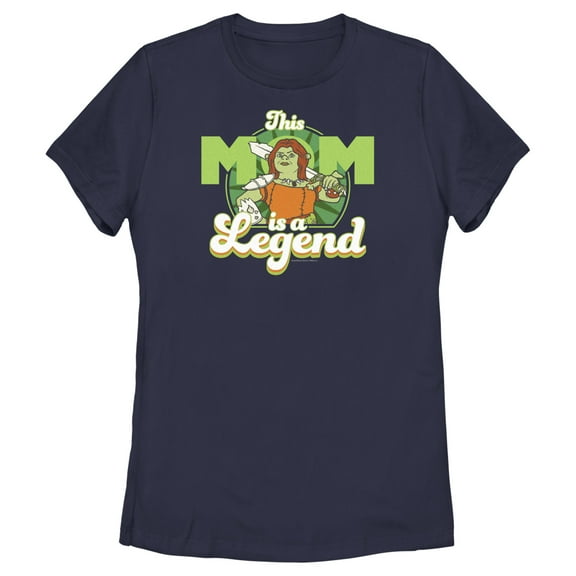 Women's Shrek Legend Mom Fiona Graphic Tee Navy Blue X Large