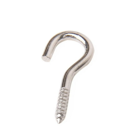 

Etereauty 100pcs Nickel Plating Screw Eye Hooks (Silver)