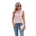 thumbnail image 3 of Camisetas Sin Mangas con Cremallera para Mujer, Color Rosa, Talla L, 3 of 10