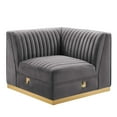 thumbnail image 3 of Sanguine Channel Tufted Performance Velvet Modular Sectional Sofa Left Corner Chair, 3 of 4