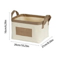 thumbnail image 3 of Foldable Storage Basket with Handles - Large Cloth Organizer for Nursery, Bedroom, Living Room - Lightweight Woven Bins for Toys, Clothes, and Blankets Multicolor B, 3 of 6