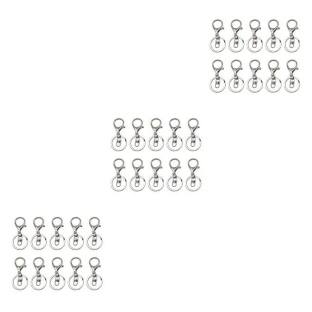 kurtrusly 10pcs/set Fermoirs à Mousqueton Robustes et Durables Crochets Pivotants et Variété Homard Blanc +spla 3Set