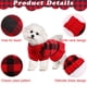 thumbnail image 3 of Jersey para perro LelePet, cálido, de cuello alto, a cuadros, rojo, talla M, 3 of 5