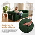 thumbnail image 3 of GUUKIN 78.8" Sleeper Sofa Bed with Pillow Floor Couch Armrest Modern Modular Sectional Sofa Loveseats Convertible for Living Room Bedroom Green, 3 of 10