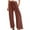 Brown, variant on AGWOLF Womens Fleece Sweatpants Elastic High Waist Pants 2024 Fall Solid Color Joggers Y2k Trendy Lounge Cinch Bottom Trousers with Pockets