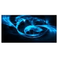 thumbnail image 2 of Vagues Bleues Fractales 3D Entourées - Impression sur Toile Contemporaine, 2 of 3