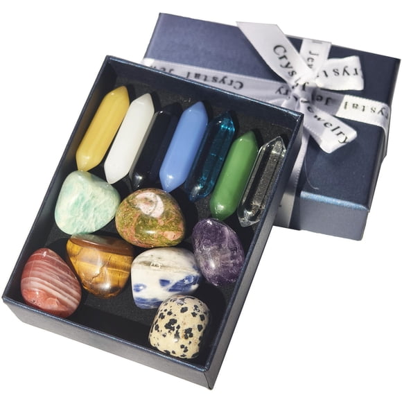 Amzcrzy Crystal Boxex Natural Crystal with Gemstones -Suitable Christmas Gifts for and Home Decor Room Decor Home and Kitchen Dorm Room Essentials Dorm Decor