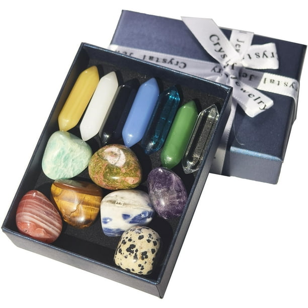 Puntoco Cristal natural con piedras preciosas: regalos navideños adecuados para y Liquidación de adornos de decoración interior y exterior en Navidad