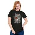 thumbnail image 3 of Never Give Up Fight Skull Tattoo Men's Graphic T Shirt Tees Brisco Brands M, 3 of 6