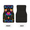 thumbnail image 2 of Zufioo Mexican Flower Traditional1 Print Car Floor Mats Four-piece Set, Car Interior Accessories - Corrosion-resistant, Non-Slip, Suitable for Cars, Trucks, Vans, 2 of 7