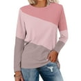 thumbnail image 2 of Giftesty Womens Shirts Plus Size Women's Solid Round-Neck Long Sleeve Top, 2 of 4