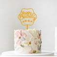 thumbnail image 4 of 18 piezas de decoración dorada para tarta de feliz cumpleaños, 6 estilos, 4 of 5