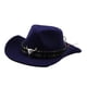 thumbnail image 1 of Sombrero de vaquero para mujer, invierno, otoño, ligero, moda informal, sombrero de vaquera para viajes Azul marino, 1 of 9