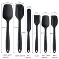 thumbnail image 2 of Silicone Spatula 6-Piece Set, Integrated Seamless Design, 480 °F Heat Resistance, Non-Stick Spatula Cooking, Baking and Stirring Multi-Purpose Kitchenware (Black), 2 of 7
