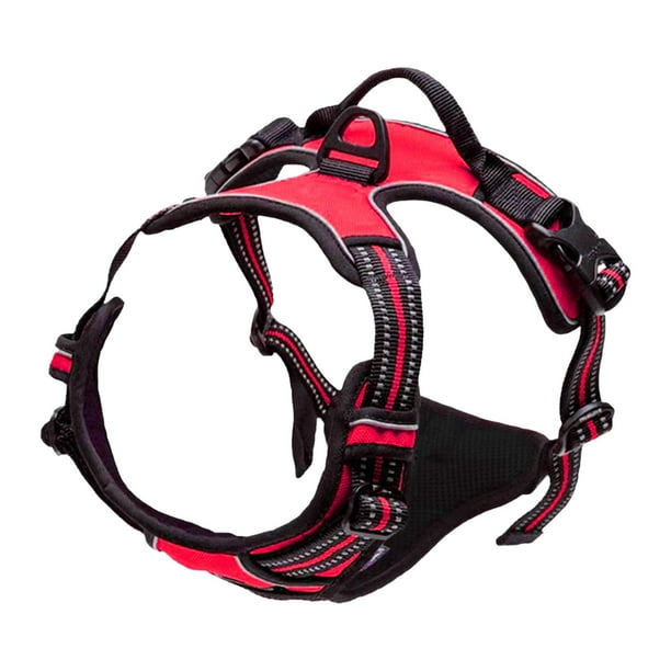 Arnés transpirable para perros, ajustable, para correr, cachorros, gatos, perros pequeños y grandes. M rojo