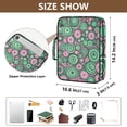 thumbnail image 3 of Haosy Accordion File Organizer Zipper Binder 500 Sheet 6-Tab Expanding File Folder Multi-Pocket 1.2 Inch 3 Ring Abstract Pink Green Circles, 3 of 7