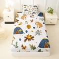 thumbnail image 3 of Erosebridal Kids Camping Lover Twin Sheet Sets, Cartoon Capybara Bedding, 3pcs, 3 of 5