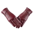 thumbnail image 2 of Huepoe Winter Cycling Gloves for Women - Touchscreen, Windproof, Faux Leather, Cold-Weather, Anti-Slip for Skiing, Running, 2 of 8
