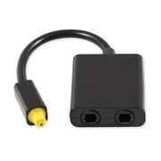 2 Out 1 in Optical Audio Splitter,Dual Port Optical Audio Cable Adapter,for Splitter Fiber Replacement
