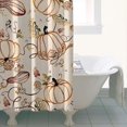 thumbnail image 4 of Fall Pumpkin and Floral Pattern Shower Curtain 36"x72" ,Bathroom Decorative Shower Curtains Set with 12 Hooks,Modern Waterproof Washable Shower Curtain, 4 of 6