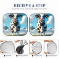 thumbnail image 6 of Haiem Cute Daisy Cow A Car Windshield Sun Shade (2 Pieces) Foldable Windshield Sun Shade Car Accessories for Truck SUV Pickup-Small, 6 of 7