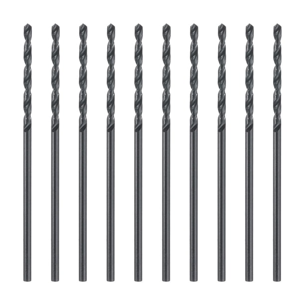 Uxcell Brocas de Acero de Alta Velocidad de 3/64", Broca de Torneado HSS M35 con Vástago Recto Redondo de 3/64", Madera, 10 piezas
