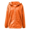thumbnail image 6 of Zip Up Hoodies for Women 2025 Long Sleeve Plain Oversized Hoodie with Pockets Hooded Sweatshirt Women Jacket, 6 of 8