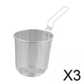 thumbnail image 1 of cesta para freír,Cesta para freír Cesta para freír de alambre redondo Mango,Cesta para freír multifuncional de acero inoxidable,Cesta para servir patatas fritas de malla de alambre, 1 of 8
