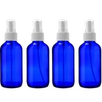 Global Cobalt Blue 4oz White Mist Sprayer Bottle (120ml) Pack of 4