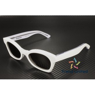 Balenciaga White Sunglasses with Grey Lenses BB0132S Balenciaga BB0132S 006 Sunglasses Women main image 3