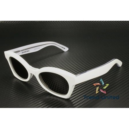 BALENCIAGA BB0230S 005 Cat Eye Acetate White Grey 53 mm Women's Sunglasses