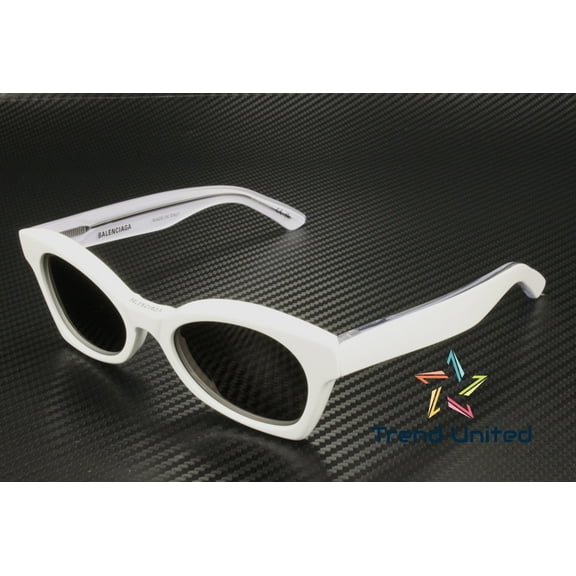 BALENCIAGA BB0230S 005 Cat Eye Acetate White Grey 53 mm Women's Sunglasses