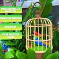 thumbnail image 4 of Voice Activated Chirping Bird Toy with LED Lights, Interactive Fluttering Parrot Birdcage for Toddlers, Home Decor, 4 of 7
